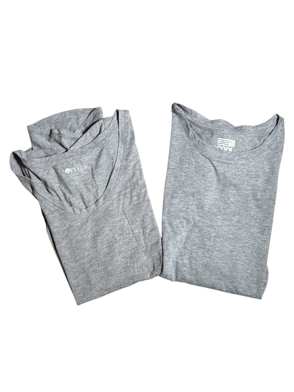 Bundle 2 Women’s Tees STYLUS scoop neck pocket and 32 Degrees crew neck yoga tee